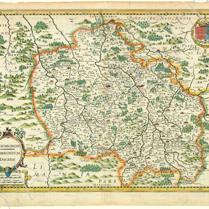 BOURBONNAIS (carte 1631)_Bourbonois. Borbonium Ducatus - 1631_France (0)+ contrsté