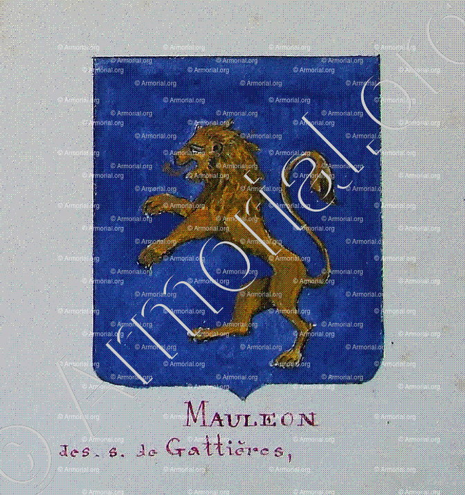 MAULEON des seigneurs de GATTIERES_Armorial Nice. (J. Casal, 1903) (Bibl. mun. de Nice)._France (i)