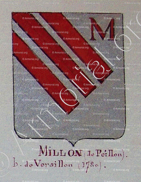 MILLON de PEILLON, baron de VERAILLON_Armorial Nice. (J. Casal, 1903) (Bibl. mun. de Nice)_France (i)