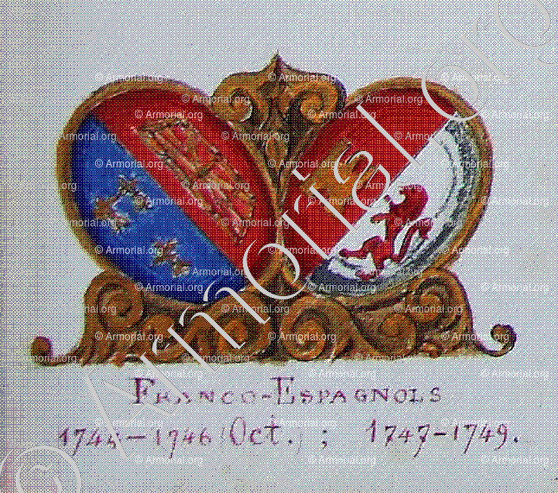 NICAEA 1744-1746 1747-1749, FRANCO-ESPAGNOL_Armorial Nice. (J. Casal, 1903) (Bibl. mun. de Nice)._France