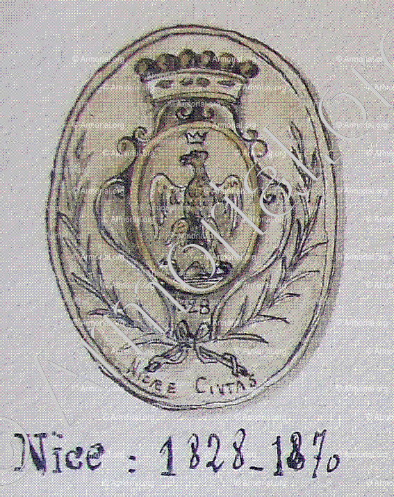 NICAEA 1828-1870_Armorial Nice. (J. Casal, 1903) (Bibl. mun. de Nice)_France 