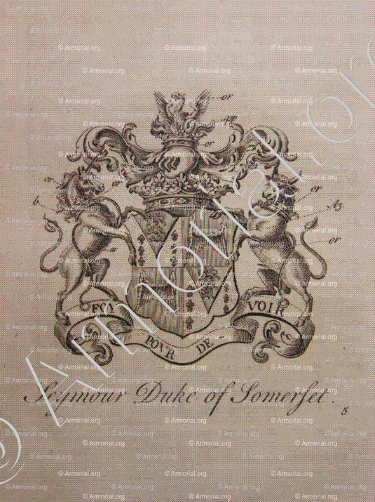 SEYMOUR Duke of Somerfet._The Peerage England, A779._England