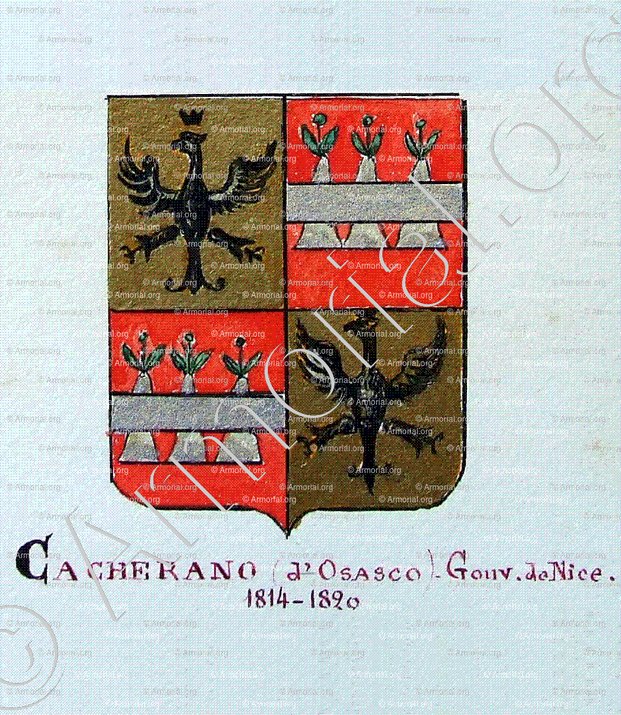 CACHERANO d'OSASCO_Armorial Nice. (J. Casal, 1903) (Bibl. mun. de Nice)._France